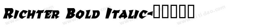 Richter Bold Italic字体转换